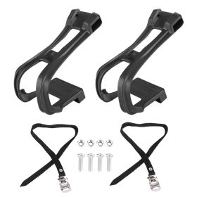 1 Set Cycling Bicycle Bike Toe Clip Toe Pedal Clips & Straps for Fixie Road Bike Non Slip