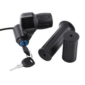 12V-99V Electric Bike Scooter Half Wrist Throttle Grip Handle LED Display Key Knock