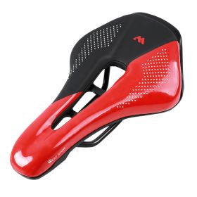 Bicycle seat mountain bike road bike (Option: Black and red)