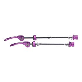 ZTTO 2pcs Road Mountain Bicycle Quick Release Skewers Bike Front Rear Skewer AccessoryPurple (Color: Purple)