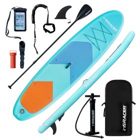 Inflatable Stand Up Paddle Board 11'/10'6" Premium SUP W Accessories (Color: green)